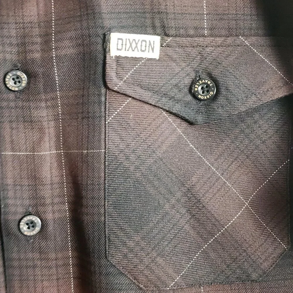 Dixxon Flannel Company Shirt Mens XL Brown Black The Traveler Plaid Button Front - Picture 2 of 10